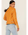 Image #4 - Mauritius Leather Women's Sofia Moto Leather Jacket , Orange, hi-res