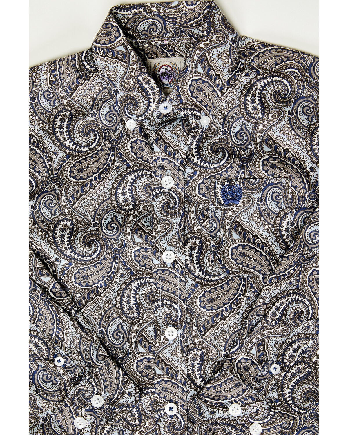 Image #3 - Cinch Toddler Boys' Paisley Print Long Sleeve Button-Down Western Shirt, , hi-res