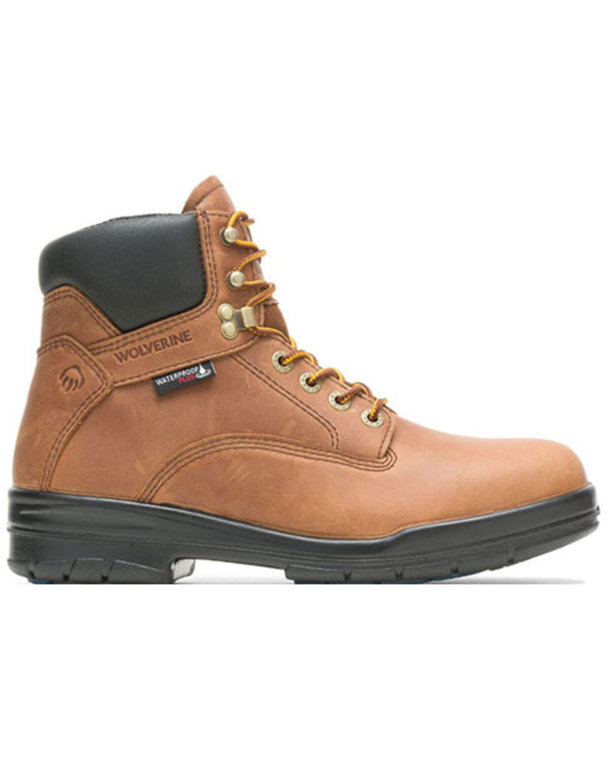 Image #2 - Wolverine Men's Durashocks Waterproof Work Boots - Steel Toe, Distressed Brown, hi-res