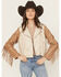 Image #1 - Blue B Women's Fringe Whip Stitch Faux Leather Moto Jacket, Taupe, hi-res