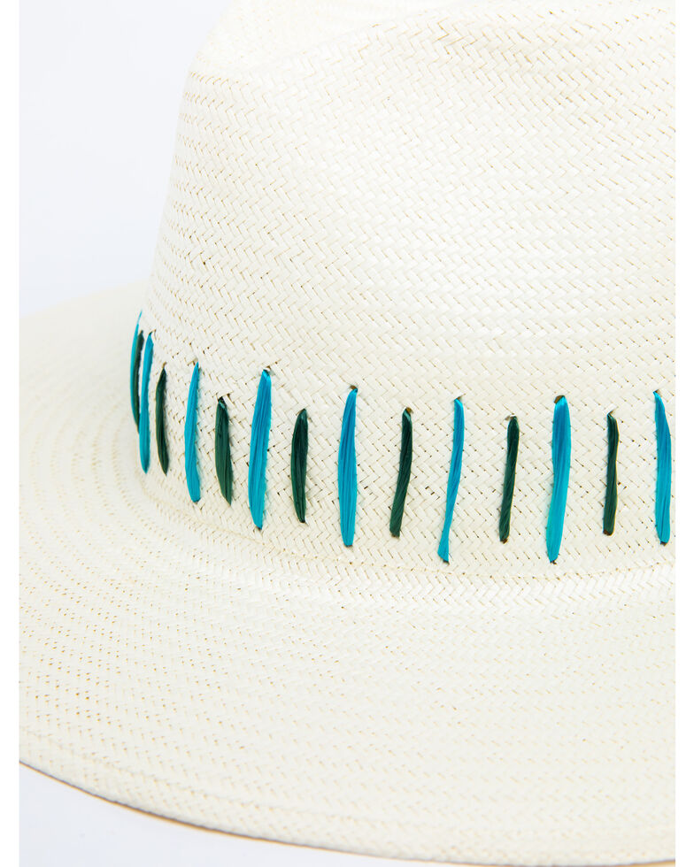 Nikki Beach Women's Ivory Raine Panama Fedora Straw Hat , Ivory, hi-res