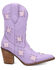 Image #2 - Dingo Women's Starburst Western Booties - Round Toe, Purple, hi-res