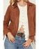 Image #6 - Idyllwind Women's Juniper Faux Suede Boot Stitched Fringe Zip-Up Jacket, Caramel, hi-res