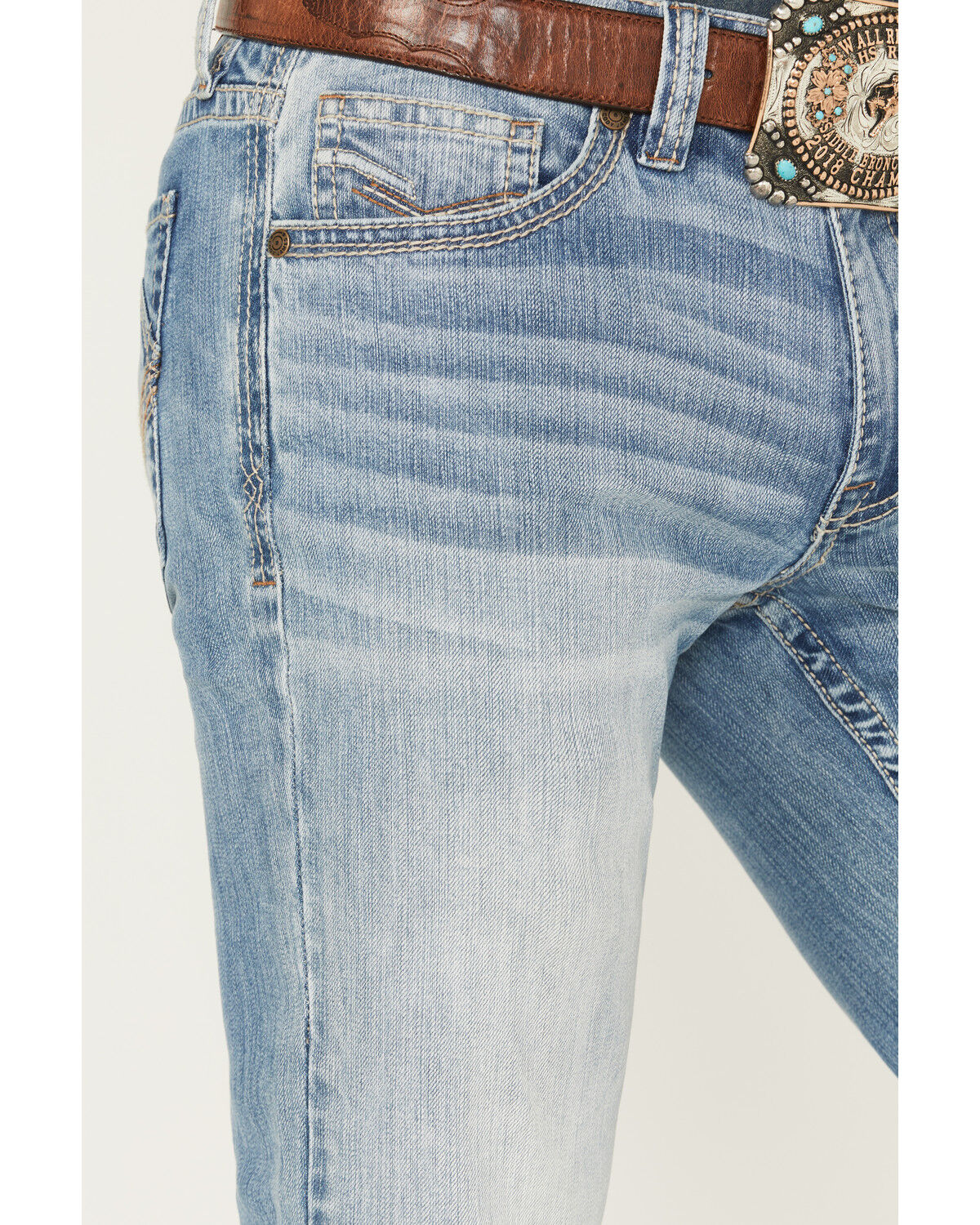 Image #2 - Cody James Men's Montoya Light Wash Slim Straight Stretch Denim Jeans, Medium Wash, hi-res
