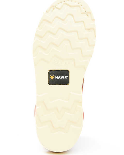 Image #7 - Hawx Men's USA Moc Wedge Work Boots - Steel Toe, Dark Brown, hi-res