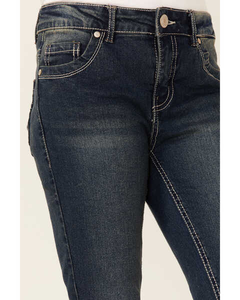 Image #2 - Silver Girls' Tammy Dark Wash Bootcut Jeans, Blue, hi-res