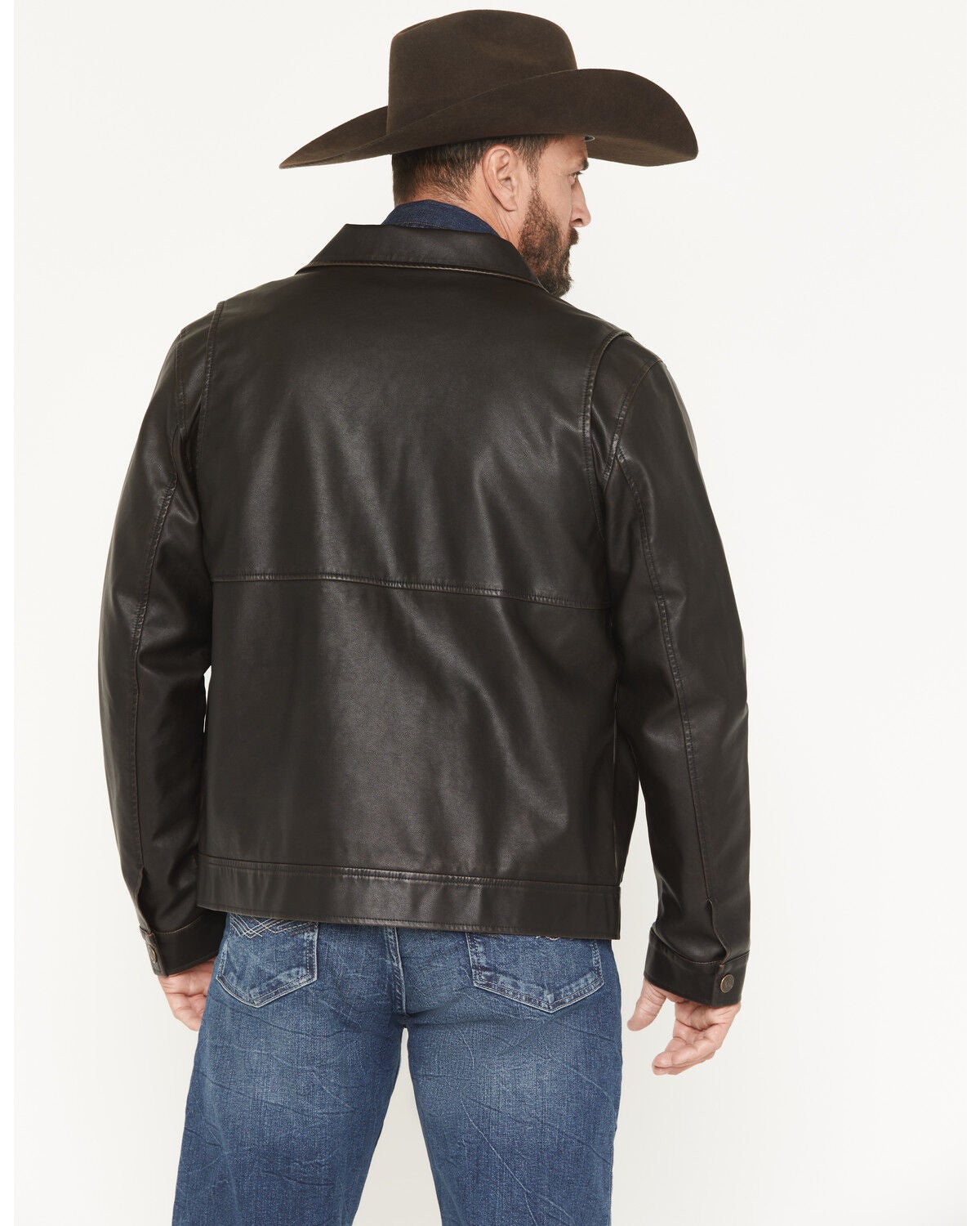 Image #4 - Cody James Men's Faux Leather Moto Jacket - Tall, Dark Brown, hi-res