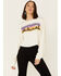 Image #1 - Cut & Paste Women's Desert Dreamer Graphic Cropped Long Sleeve Top, Cream, hi-res