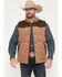 Image #1 - Cody James Men's Lonoke Corduroy Puffer Vest - Tall, Tan, hi-res