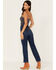 Image #3 - Wrangler Women's Wild West Dark Wash High Rise Stretch Straight Jeans, Blue, hi-res