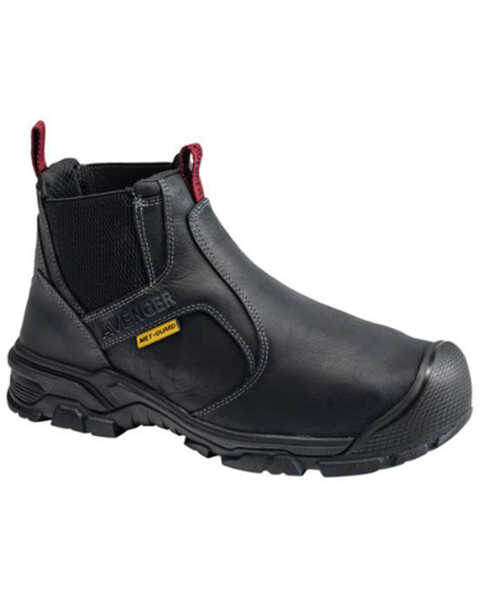Avenger Men's Ripsaw Romeo Waterproof Pull On Chelsea Work Boots - Alloy Toe, Black, hi-res