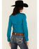 Image #4 - Ariat Women's Team Kirby Logo Long Sleeve Button-Down Stretch Western Shirt, Turquoise, hi-res