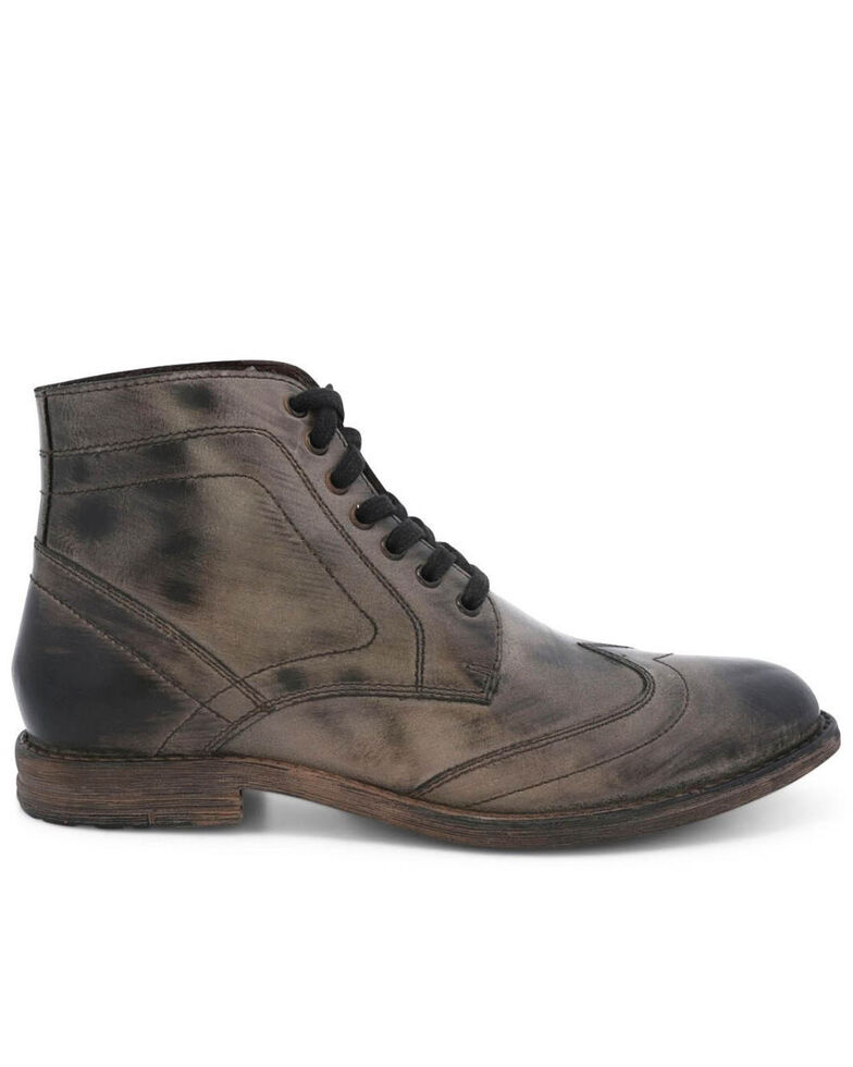 Evolutions Men's Grey Outlaw II Lace-Up Boots - Round Toe, Dark Grey, hi-res