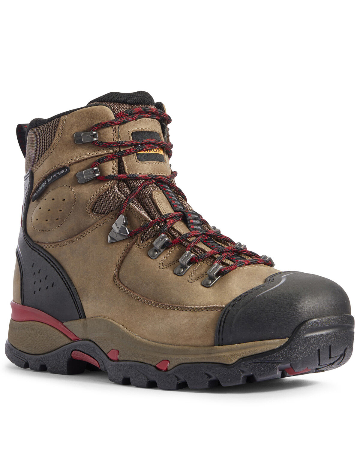 Image #1 - Ariat Men's Brown Endeavor Dark Storm Waterproof Work Boots - Composite Toe, Brown, hi-res
