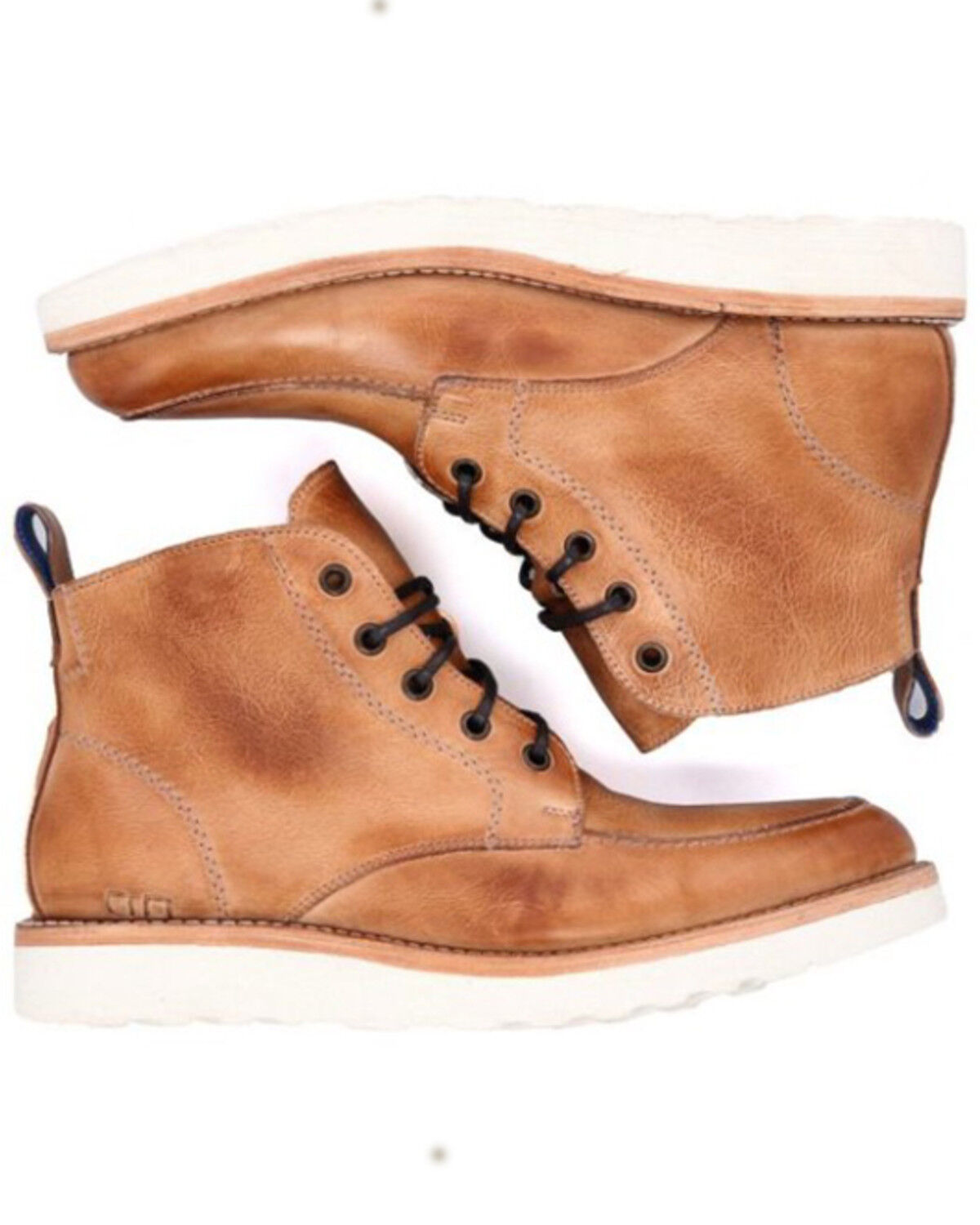 Image #3 - Bed Stu Men's Lincoln Western Casual Boots - Round Toe, Tan, hi-res