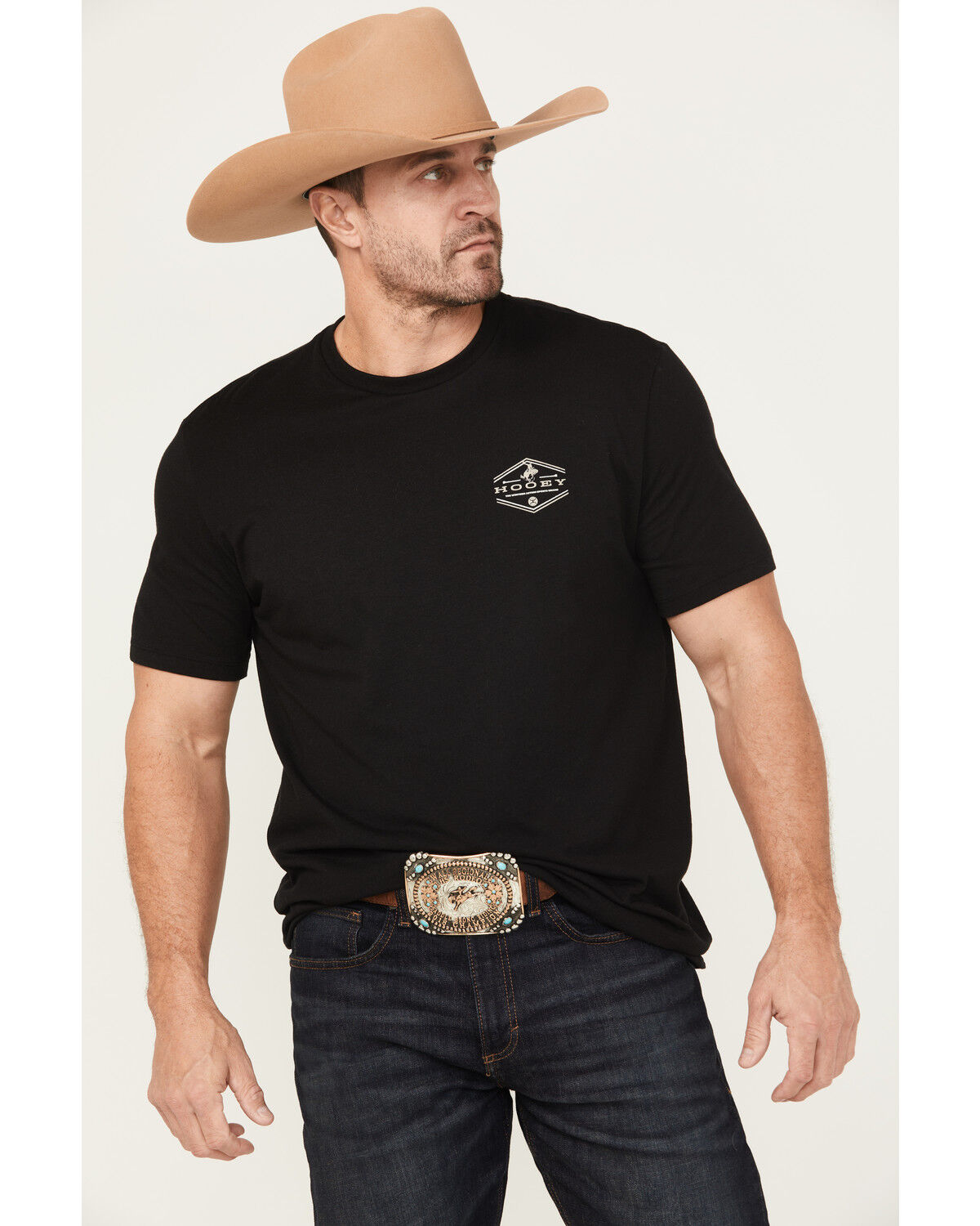 Image #1 - Hooey Men's Mountains Short Sleeve Graphic T-Shirt, Black, hi-res