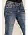 Image #4 - Miss Me Women's Medium Wash Mid Rise Geo Pocket Bootcut Stretch Denim Jeans, Medium Wash, hi-res