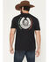 Image #1 - Wrangler Men's Vivan Los Vaqueros Horseshoe Short Sleeve Graphic T-Shirt, Black, hi-res