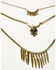 Image #2 - Shyanne Women's Soleil Steer Head Layered Necklace, Gold, hi-res