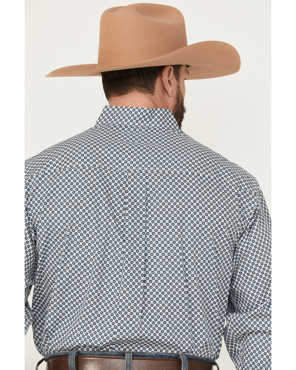 Image #4 - Cinch Men's Printed Long Sleeve Button-Down Western Shirt, White, hi-res