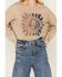 Image #2 - Cleo + Wolf Women's Love is Ale We Need Cropped Graphic Sweatshirt, Taupe, hi-res