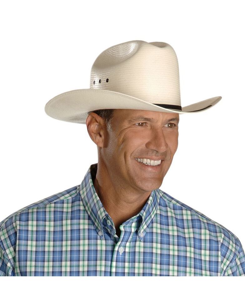 Stetson Rancher Straw Cowboy Hat, Natural. 