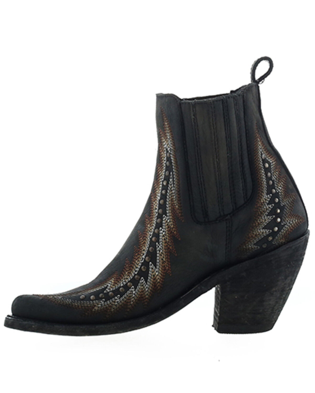 Image #3 - Liberty Black Women's Vegas Gloria Studded Booties - Round Toe, Black, hi-res