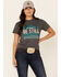 Image #1 - Kerruso Women's Be Still Mountain Graphic Short Sleeve Tee , Charcoal, hi-res