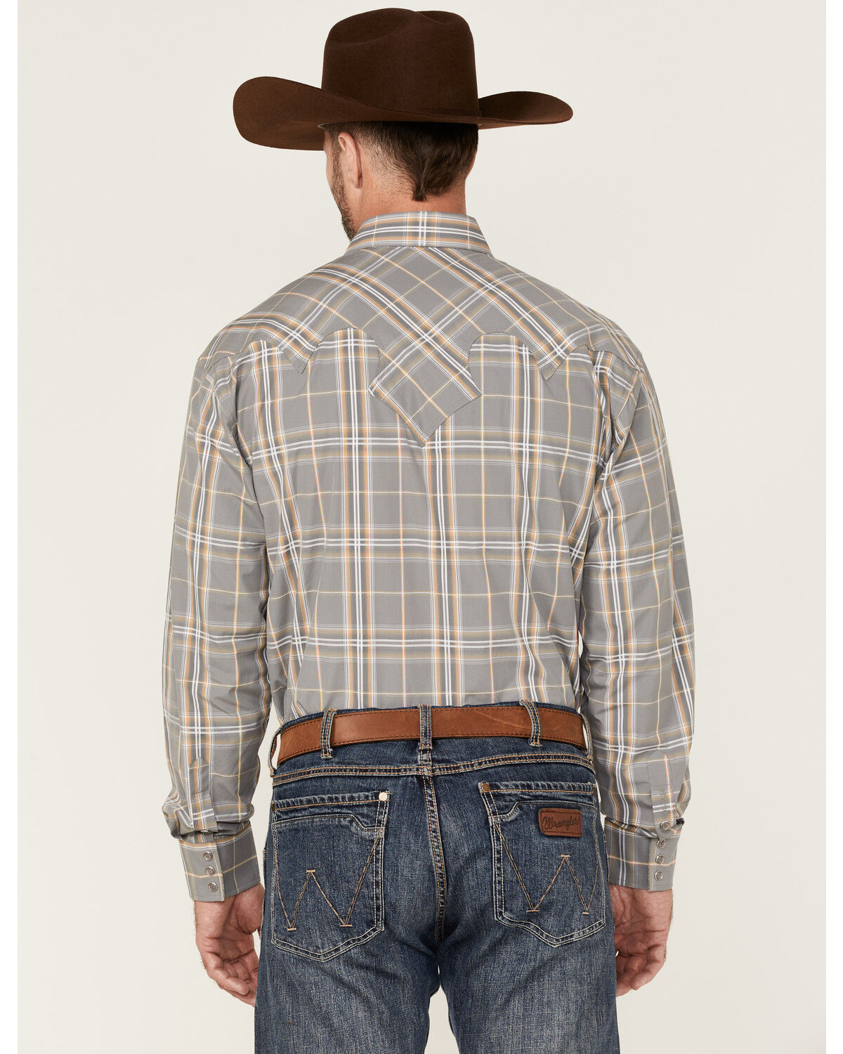 Image #4 - Stetson Men's Smoke Plaid Long Sleeve Snap Western Shirt, , hi-res