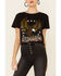 Image #3 - Country Deep Women's Acid Washed Desperado Graphic Tee , Black, hi-res