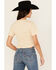 Image #4 - Cleo + Wolf Women's Shirred Short Sleeve Shirt, Oatmeal, hi-res