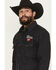 Image #2 - Coors Men's Boot Barn Exclusive Logo Embroidered Long Sleeve Snap Denim Shirt, Black, hi-res