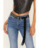 Image #2 - Wonderwest Women's Concho Tassel Tie Waist Belt, Black, hi-res