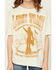 Image #3 - Wrangler X Lainey Wilson Girls' Silhouette Short Sleeve Graphic Tee, Cream, hi-res