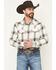 Image #1 - Cody James Men's Ruddiman Plaid Print Long Sleeve Snap Western Shirt - Tall, Cream, hi-res