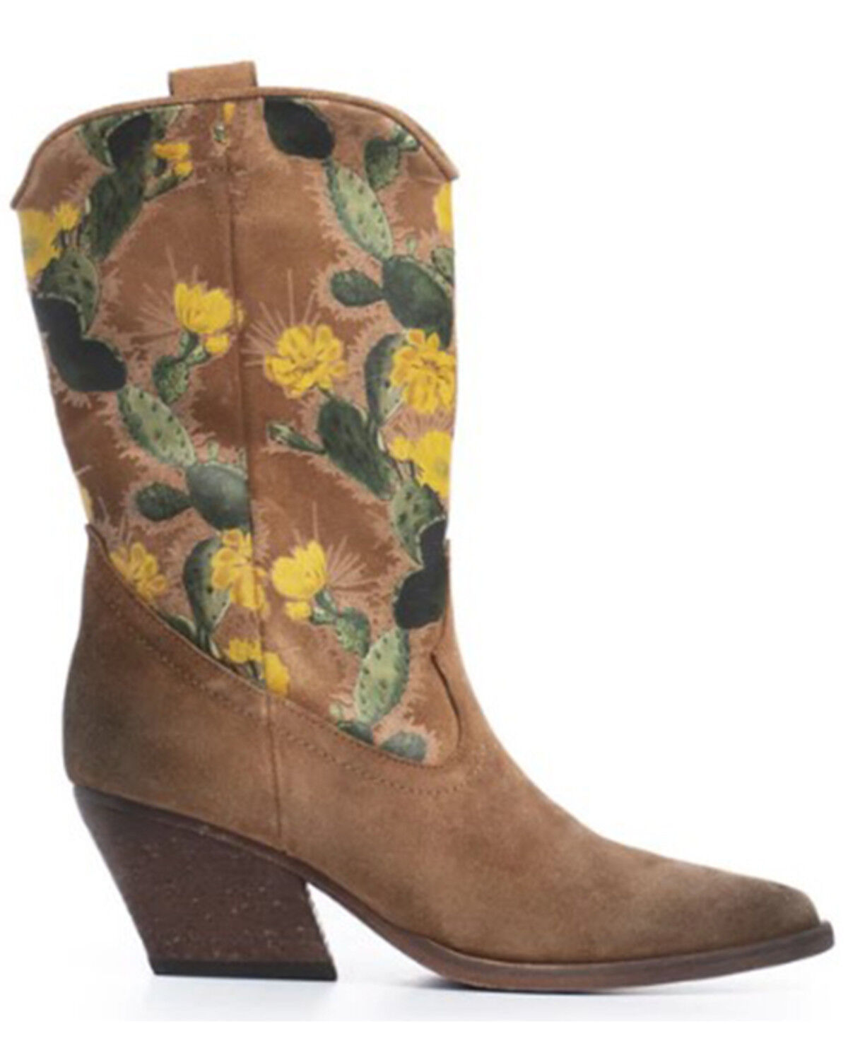 Image #2 - Golo Shoes Women's Cactus Graphic Western Boot - Round Toe, Camel, hi-res