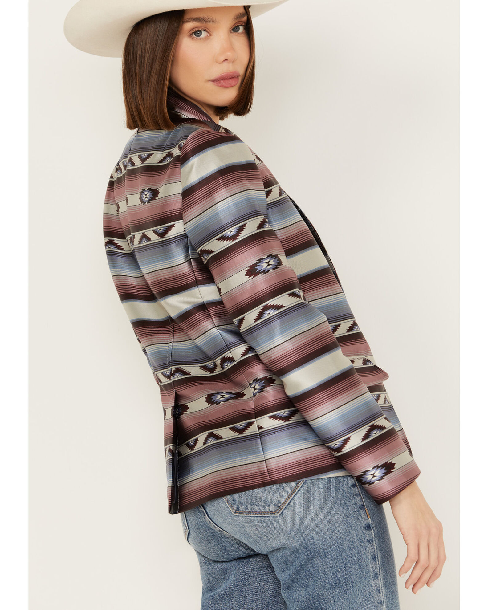 Serape blazer top