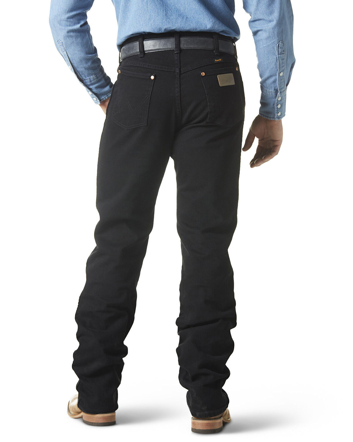 Image #2 - Wrangler Men's Cowboy Cut Straight Active Flex Stretch Denim Jeans - Tall, Black, hi-res