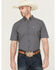 Image #1 - Ariat Men's Pro Series Caspian Plaid Print Short Sleeve Button-Down Western Shirt - Tall, Navy, hi-res