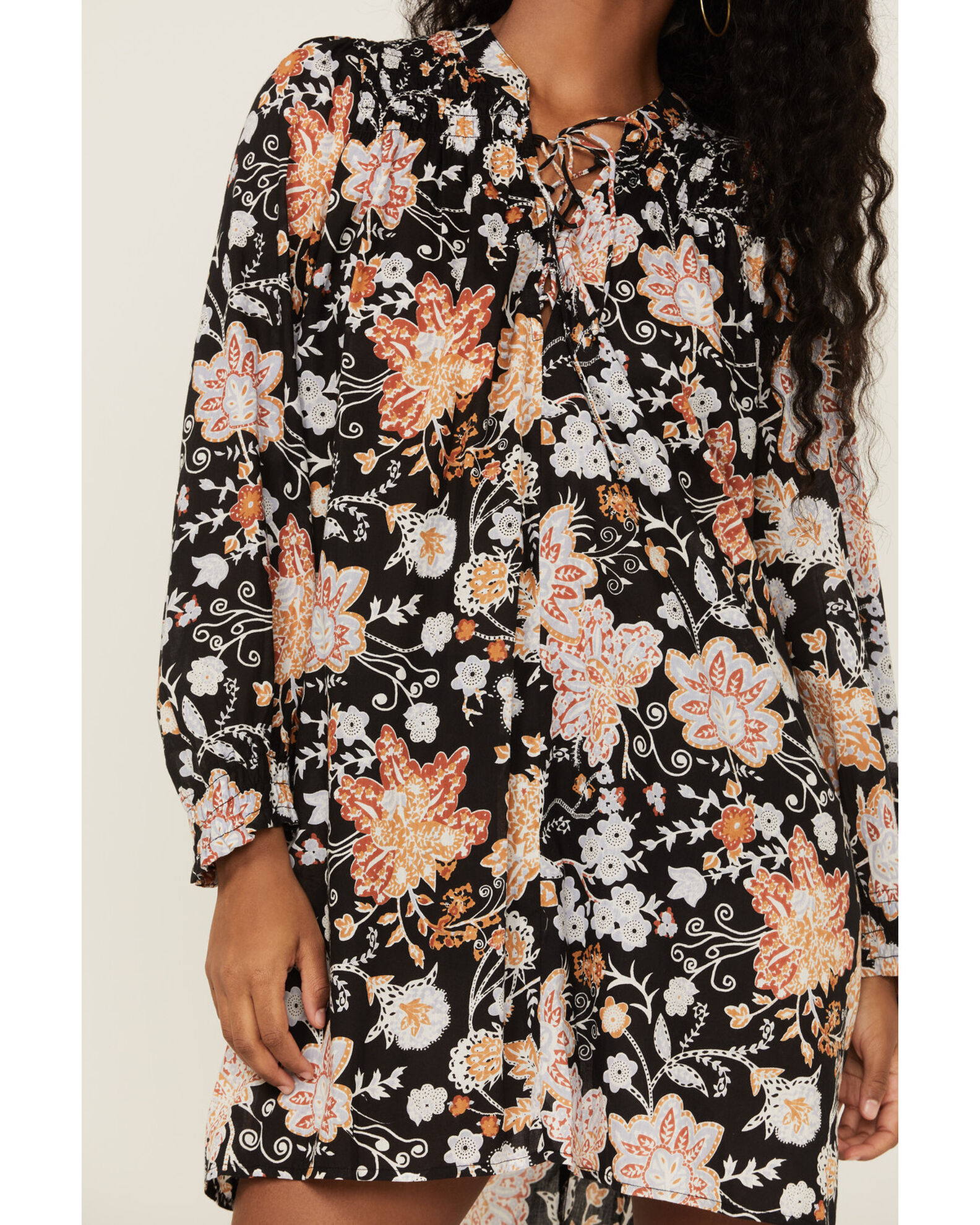 Image #2 - Revel Women's Floral A-Line Dress, Black, hi-res