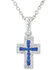 Montana Silversmiths Faith Found in the River Lights Cross Necklace, Silver, hi-res