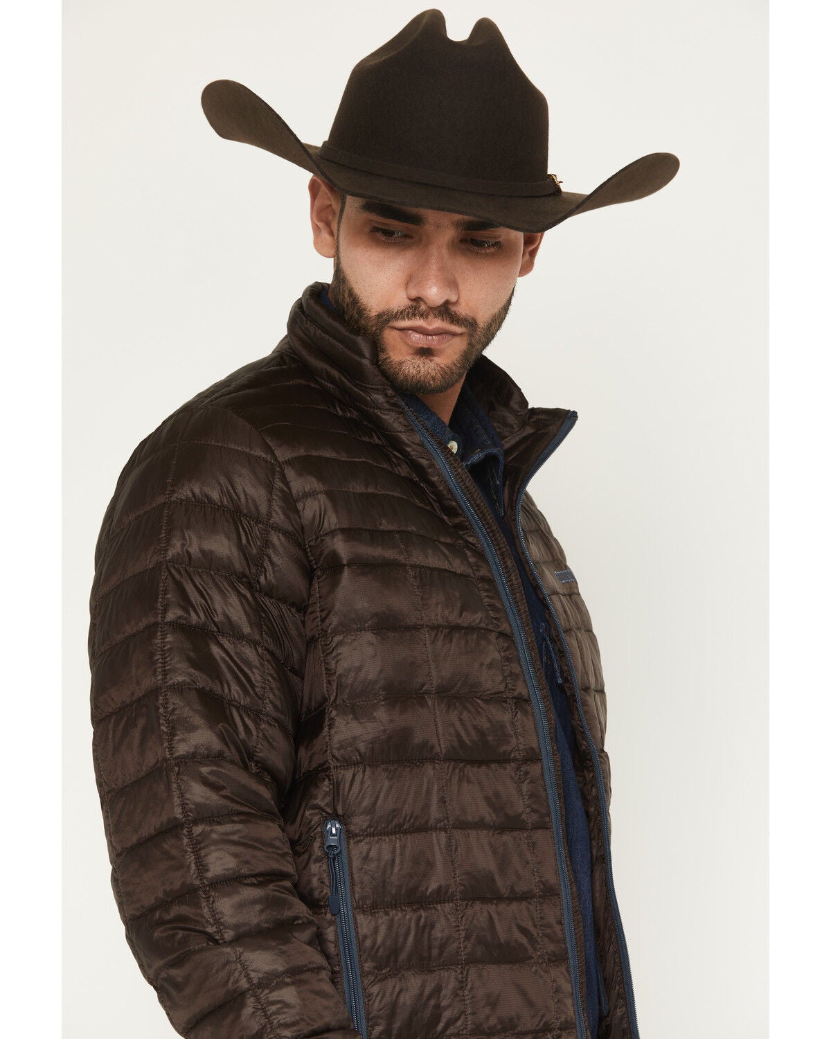 Image #2 - Resistol Men's Cold Bloq Puffer Jacket, Brown, hi-res