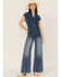 Image #2 - Scully Women's Cap Sleeve Peruvian Cotton Top, Dark Blue, hi-res