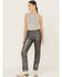 Image #1 - Levi's Women's Shine Til Dawn 724 High Rise Coated Straight Stretch Denim Jeans, Grey, hi-res