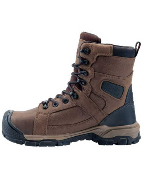 Image #3 - Avenger Men's Ripsaw 8" Waterproof Lace-Up Work Boot - Alloy Toe, Brown, hi-res