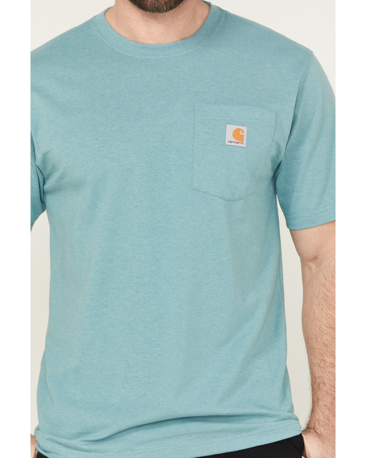 Image #3 - Carhartt Men's Loose Fit Heavyweight Short Sleeve Pocket Work T-Shirt, Blue, hi-res