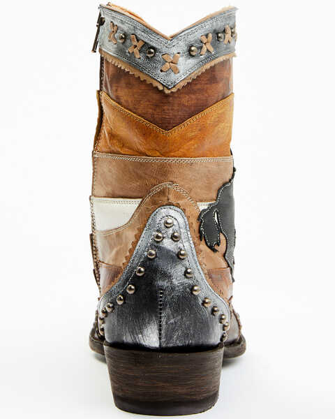 Image #5 - Old Gringo Women's Ashby Western Booties - Snip Toe, Silver, hi-res