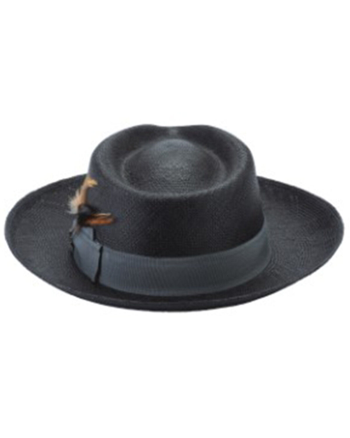Image #2 - Bullhide Black Stamford Panana Feather Hat, Black, hi-res