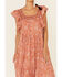 Image #3 - Free People Women's Bonita Floral Print Flutter Sleeve Midi Dress, Rust Copper, hi-res