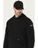 Image #2 - Ariat Men's FR Duster Work Hard Hooded Sweatshirt, Black, hi-res